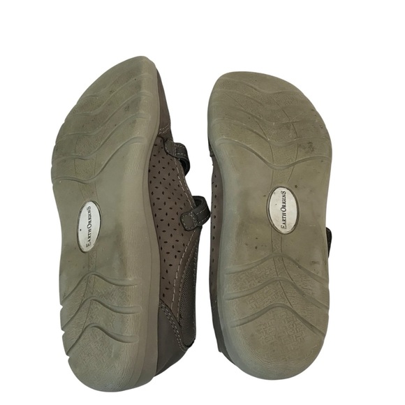 Earth Origins Shoes Womens 8 Taupe Mary Jane Flats Tiffany Comfort Leather - Picture 2 of 6